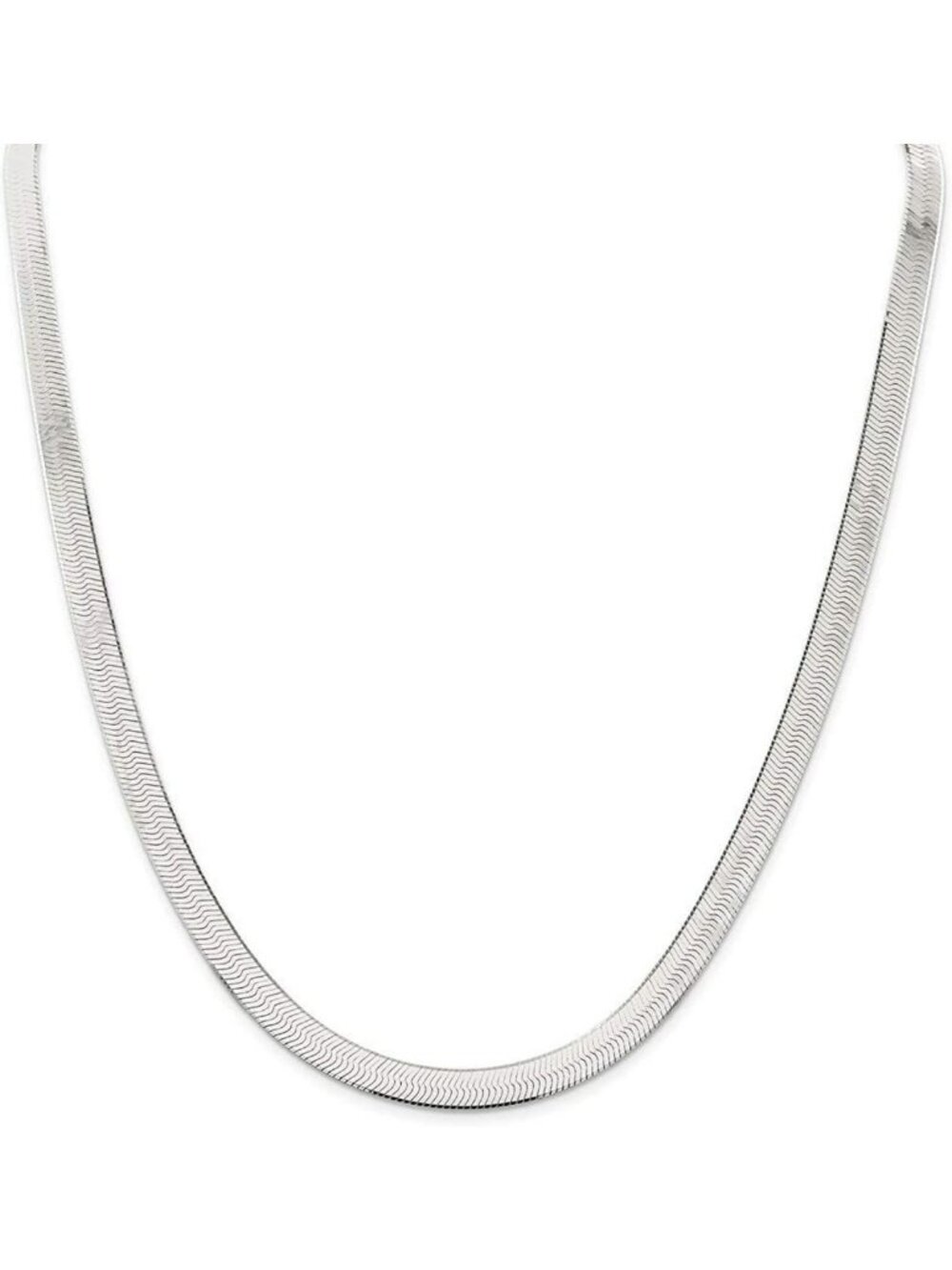 925 Sterling Silver Herringbone Flat Snake Chain Necklace for Women & Men - Gift